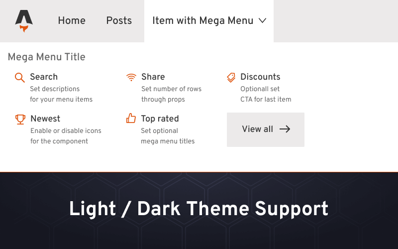 Light and dark theme support