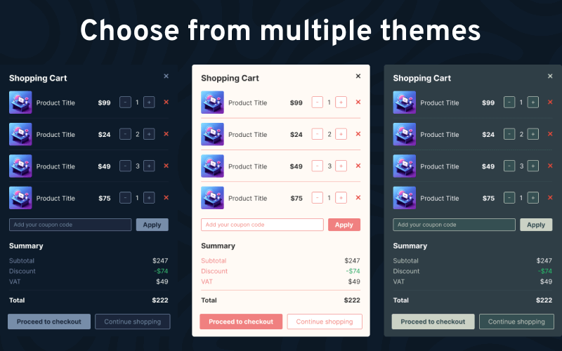 Multiple themes available